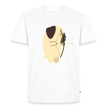 tir à l'arc - T-shirt Premium bio Homme - blanc - Devant - Nico (187cm)