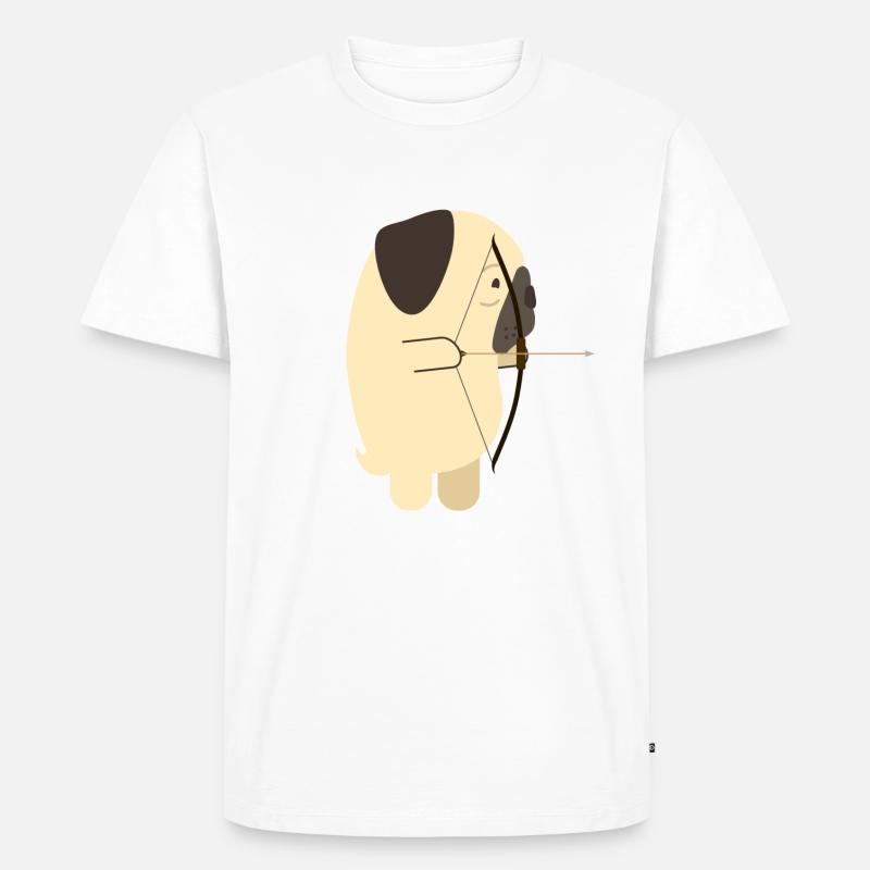 Bogenschießen - Männer Premium Bio T-Shirt - Weiß
