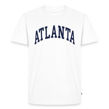 Atlanta - T-shirt Premium bio Homme - blanc - Devant - Nico (187cm)