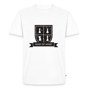 jouer joueur idée cadeau d'échecs blazon - T-shirt Premium bio Homme - blanc - Devant - Nico (187cm)