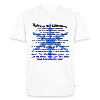 Waldviertler cold scale - Men's Premium Organic T-Shirt - white - Front - Nico (187cm)