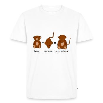 mausebär - Men's Premium Organic T-Shirt - white - Front - Nico (187cm)
