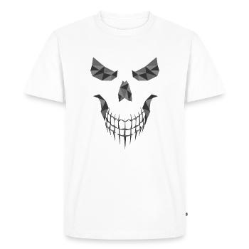 Skull geometric - Men's Premium Organic T-Shirt - white - Front - Nico (187cm)