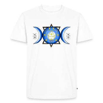 Rune magique - T-shirt Premium bio Homme - blanc - Devant - Nico (187cm)