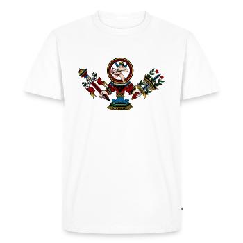 Composition of Bergamo Card Axes - Men's Premium Organic T-Shirt - white - Front - Nico (187cm)