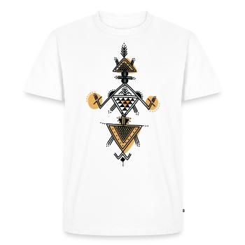 motif poterie kabyle - T-shirt Premium bio Homme - blanc - Devant - Nico (187cm)