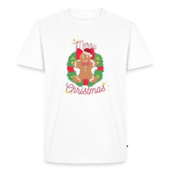 Joyeux Noël - Beau design - T-shirt Premium bio Homme - blanc - Devant - Nico (187cm)