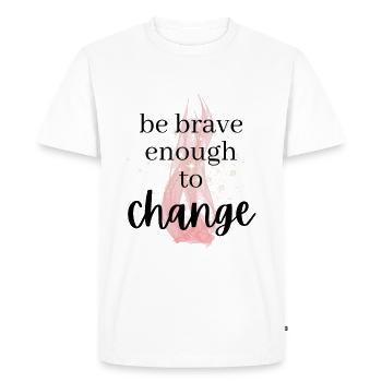 POSITIVE ATTITUDE MINDSET Motivation - Men's Premium Organic T-Shirt - white - Front - Nico (187cm)