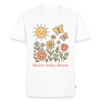 floraison bébé floraison Fleur Fleurs Printemps - T-shirt Premium bio Homme - blanc - Devant - Nico (187cm)