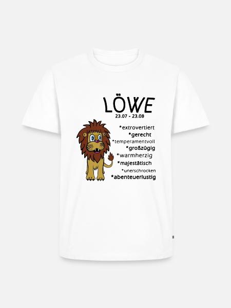 Sternzeichen Löwe - Männer Premium Bio T-Shirt - Weiß
