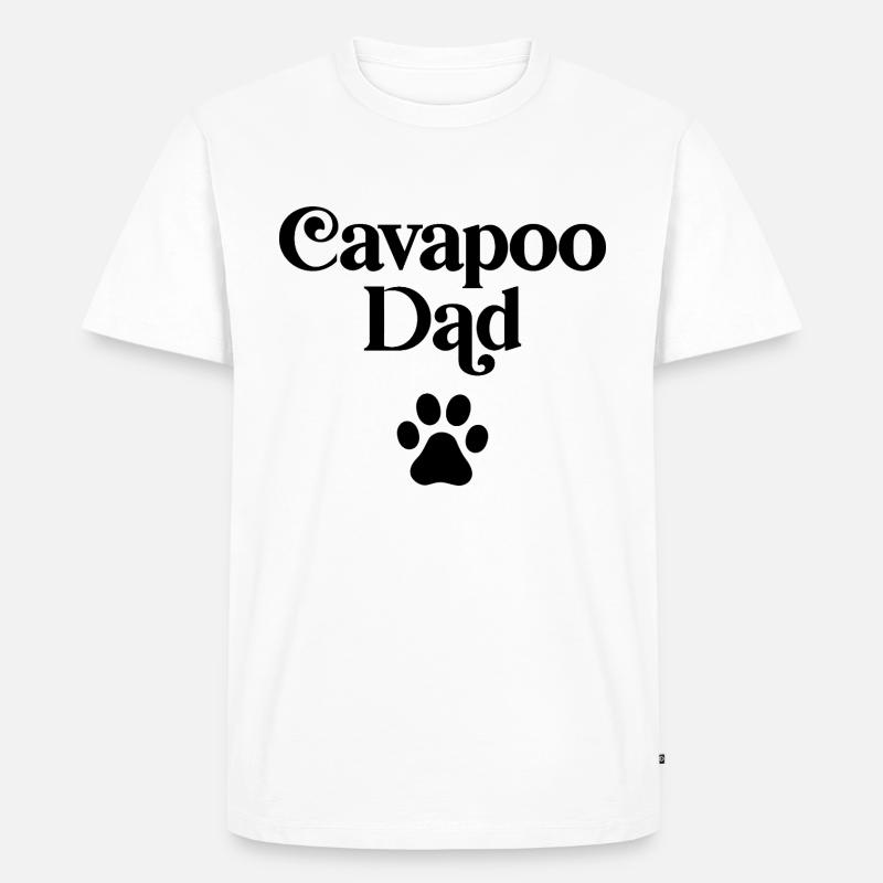 Cavapoo Dad - Men's Premium Organic T-Shirt - white