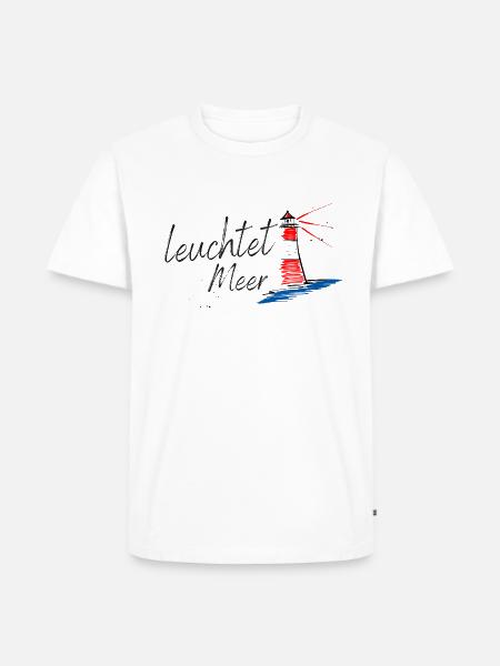 LeuchtWERK. Meer erleben. Jeden Tag. - Männer Premium Bio T-Shirt - Weiß