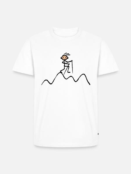 Wandern Berge Hügel Adrenalin - Männer Premium Bio T-Shirt - Weiß
