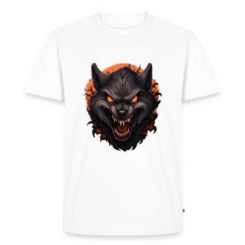 Loup-garou d’Halloween - T-shirt Premium bio Homme - blanc - Devant - Nico (187cm)