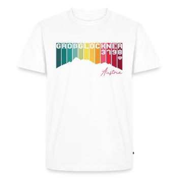 Großglockner Hohe Tauern Austria Autriche Berg - T-shirt Premium bio Homme - blanc - Devant - Nico (187cm)
