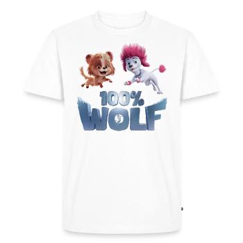 100% Wolf Freddy et Batty - T-shirt Premium bio Homme - blanc - Devant - Nico (187cm)