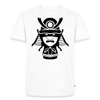 Masque de samouraï - T-shirt Premium bio Homme - blanc - Devant - Nico (187cm)