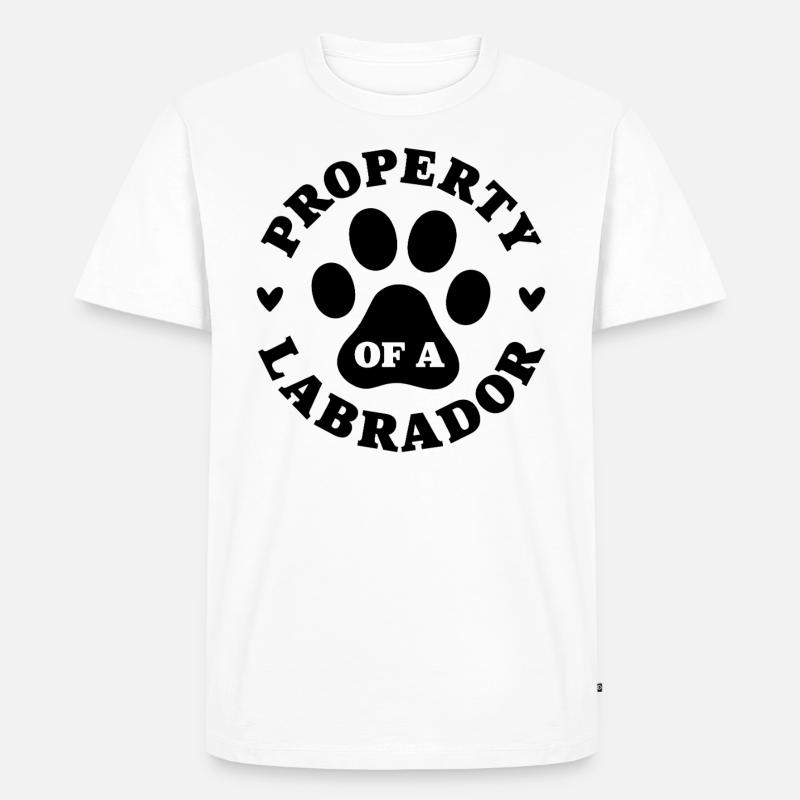 Eigentum eines Labradors - Männer Premium Bio T-Shirt - Weiß