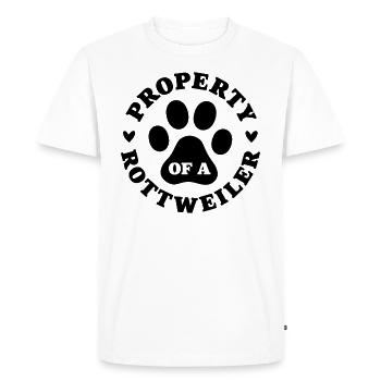 Property of a Rottweiler - Men's Premium Organic T-Shirt - white - Front - Nico (187cm)