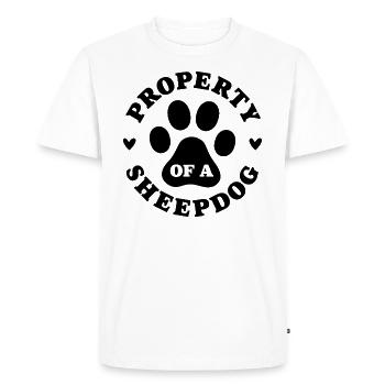Property of a Sheepdog - Men's Premium Organic T-Shirt - white - Front - Nico (187cm)
