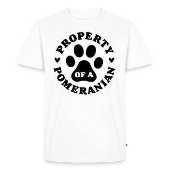 Propriété d’un Loulou de Poméranie - T-shirt Premium bio Homme - blanc - Devant - Nico (187cm)