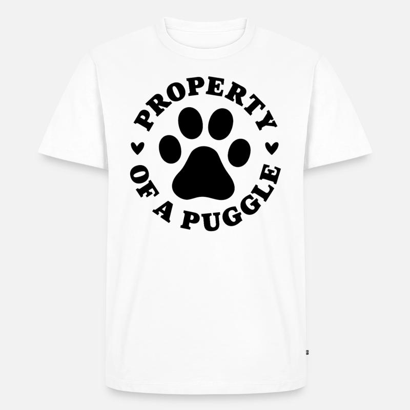 Eigenschaft eines Puggle - Männer Premium Bio T-Shirt - Weiß