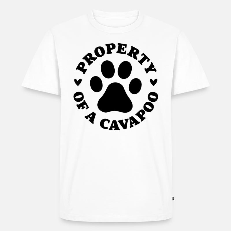 Eigentum eines Cavapoo - Männer Premium Bio T-Shirt - Weiß