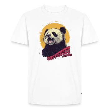 Café Panda - T-shirt Premium bio Homme - blanc - Devant - Nico (187cm)