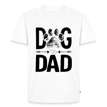 Dogs papa dad dogs saying - Men's Premium Organic T-Shirt - white - Front - Nico (187cm)