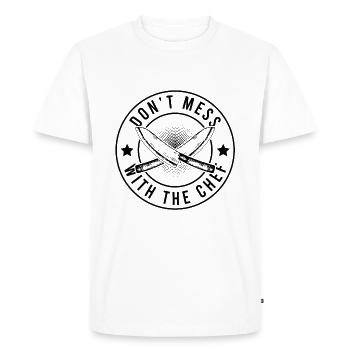 chef chef chef chef messer - Men's Premium Organic T-Shirt - white - Front - Nico (187cm)