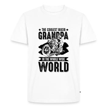 Grandpa Motorcycle Saying - Men's Premium Organic T-Shirt - white - Front - Nico (187cm)