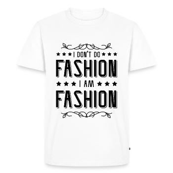 Fashion slogan clothes - Men's Premium Organic T-Shirt - white - Front - Nico (187cm)