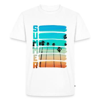 Summer - Men's Premium Organic T-Shirt - white - Front - Nico (187cm)