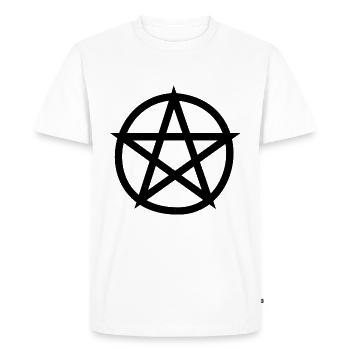 Pentagram Witch Halloween - Men's Premium Organic T-Shirt - white - Front - Nico (187cm)