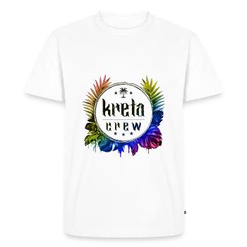 Crète Crew Coloré - T-shirt Premium bio Homme - blanc - Devant - Nico (187cm)