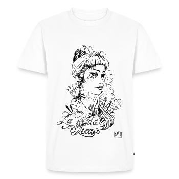 tattooed girl - Men's Premium Organic T-Shirt - white - Front - Nico (187cm)