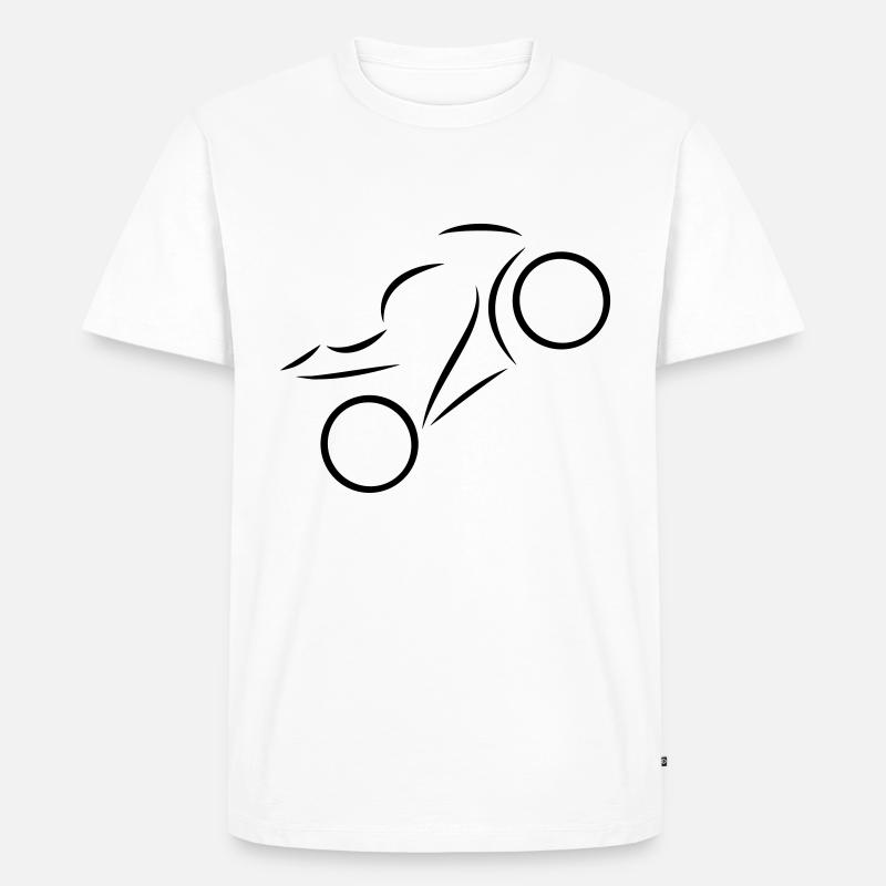 Motorrad - Männer Premium Bio T-Shirt - Weiß