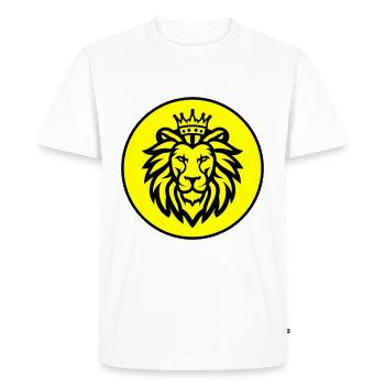 Lion Crown Symbol - Men's Premium Organic T-Shirt - white - Front - Nico (187cm)