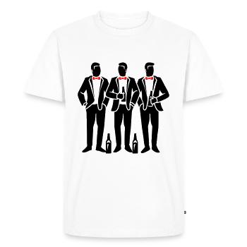 Enterrement de vie de garçon Crew Enterrement de vie de garçon - T-shirt Premium bio Homme - blanc - Devant - Nico (187cm)