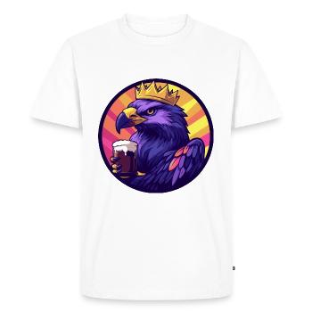 Harpie oiseau bière bande dessinée - T-shirt Premium bio Homme - blanc - Devant - Nico (187cm)