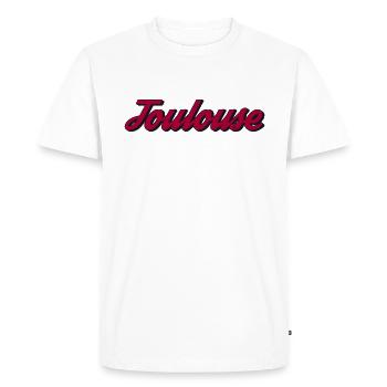 Toulouse - T-shirt Premium bio Homme - blanc - Devant - Nico (187cm)