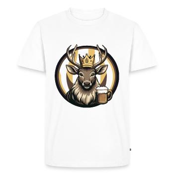 Bande dessinée de bière de cerf - T-shirt Premium bio Homme - blanc - Devant - Nico (187cm)