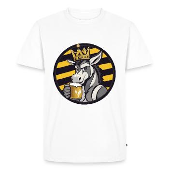Bande dessinée de bière d’âne - T-shirt Premium bio Homme - blanc - Devant - Nico (187cm)