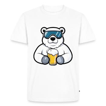 Bière de ski Polar Bear - T-shirt Premium bio Homme - blanc - Devant - Nico (187cm)