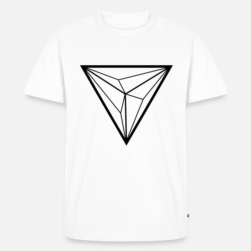 Triangle - Männer Premium Bio T-Shirt - Weiß