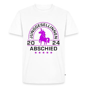 Bachelorette Party 2024 Unicorn - Men's Premium Organic T-Shirt - white - Front - Nico (187cm)