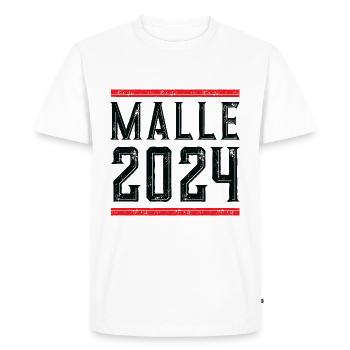 Malle 2024 - Men's Premium Organic T-Shirt - white - Front - Nico (187cm)