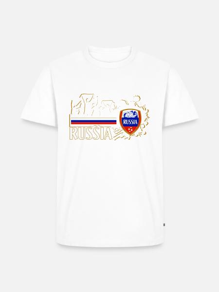 russia fan 2 - Männer Premium Bio T-Shirt - Weiß