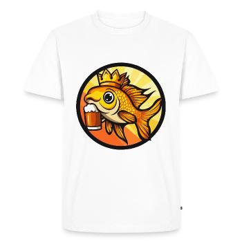 Bande dessinée de bière de poisson rouge - T-shirt Premium bio Homme - blanc - Devant - Nico (187cm)