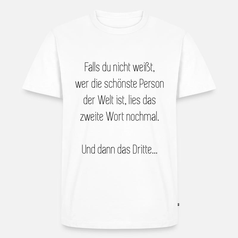 Du NICHT - Männer Premium Bio T-Shirt - Weiß